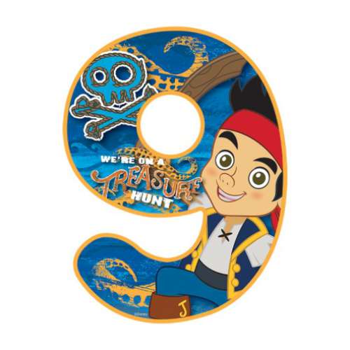 Jake and the Neverland Pirate Number 9 Edible Icing Image - Click Image to Close